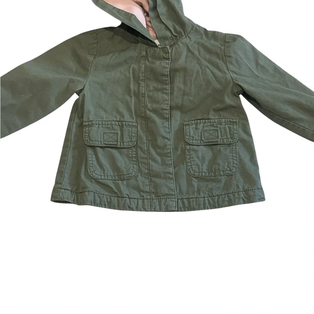 Old Navy Toddler Girl Lightweight Hooded Jacket in Green Size 12-18 Months - Picture 2 of 6